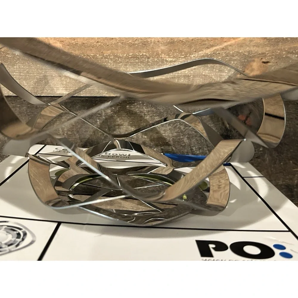 PO Selected Cotillion Bowl Designed by Frank Kerdil Stainless Steel‎ Centerpiece